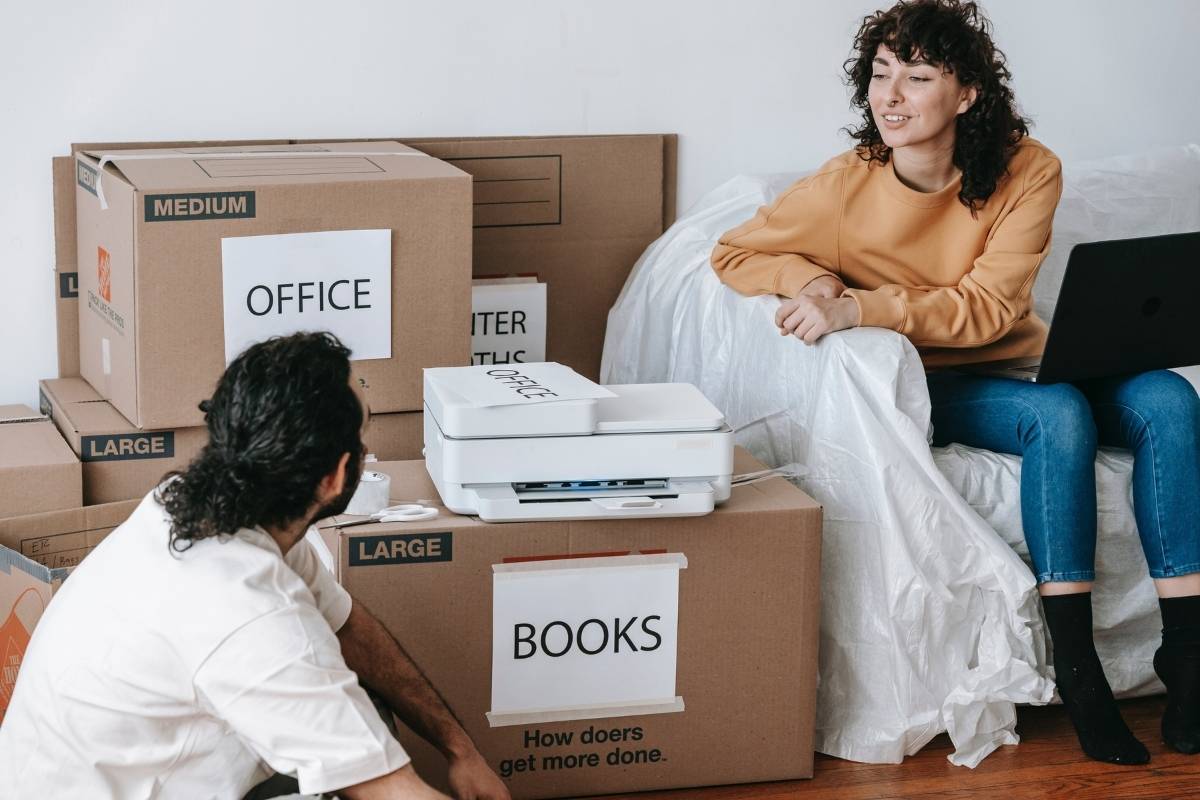 couple preparing for short notice move